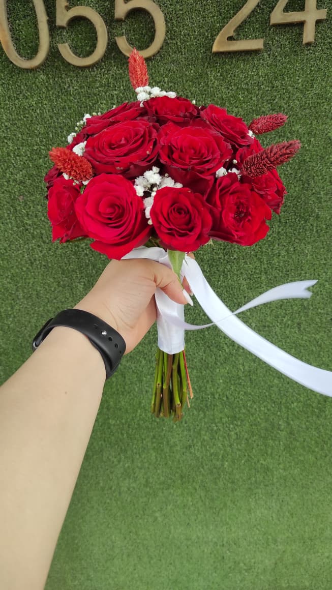 Bouquet à main rouge